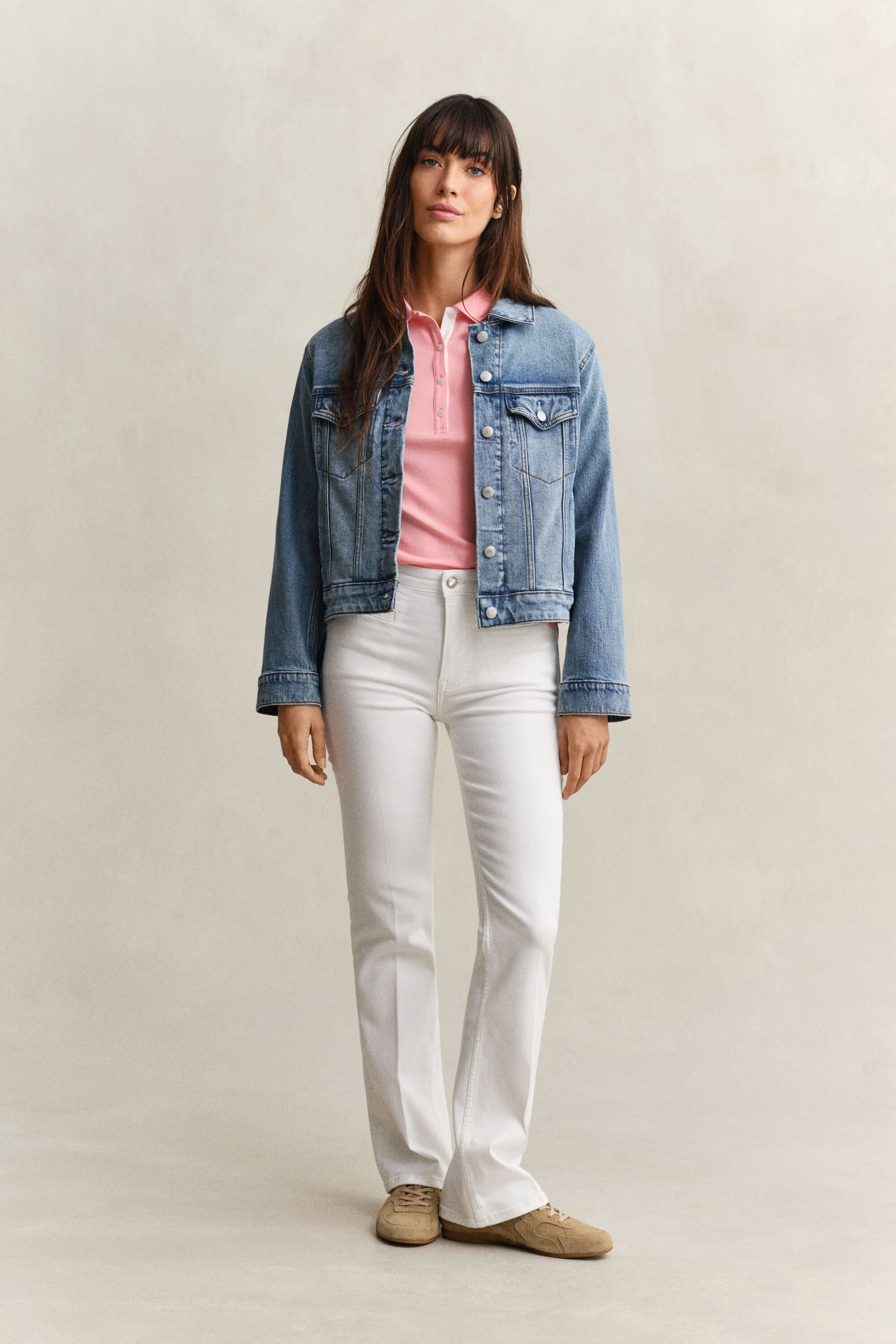 Polo em algodão piqué contrastante