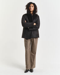 Casaco de marinheiro reversível em lã de carneiro