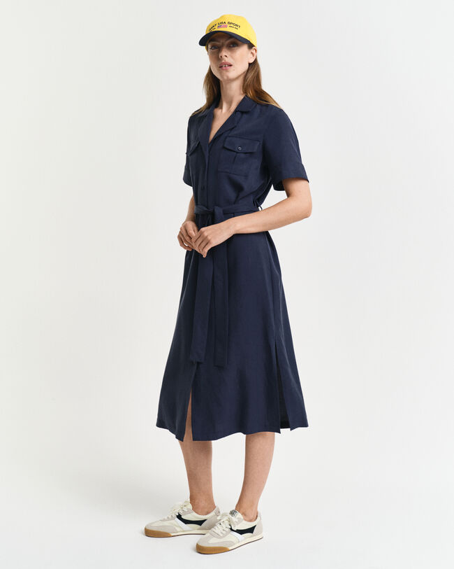 Vestido com bolsos regular fit