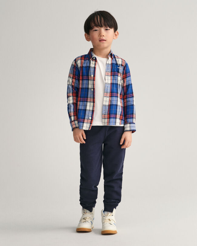 Camisa de flanela com padrão de xadrez regular fit Kids
