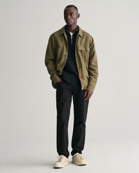 Sweatshirt com meio fecho em algodão Milano Knit