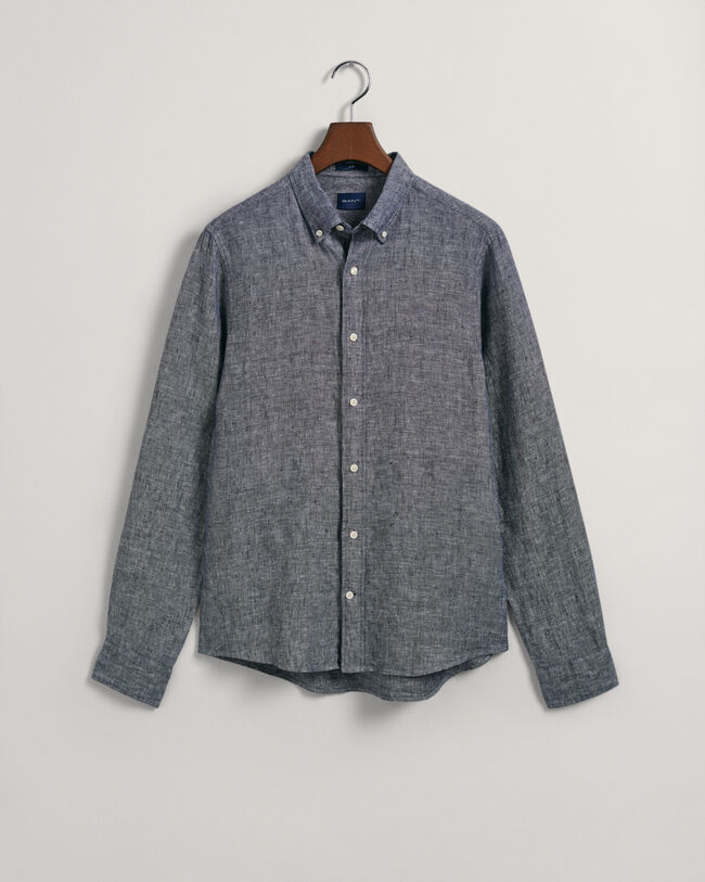 Camisa de linho slim fit