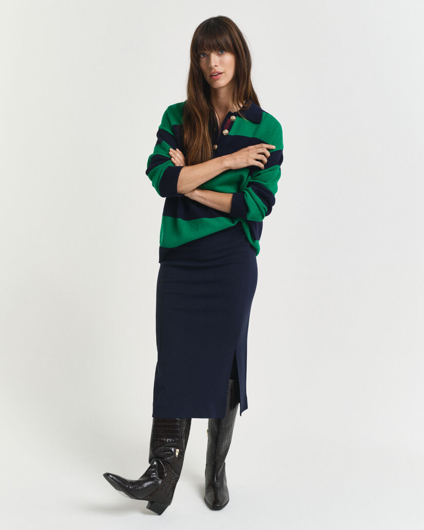 Saia lápis em jersey