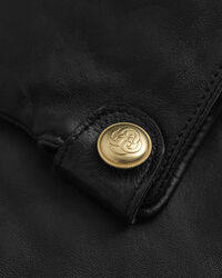 Luvas em pele com botão