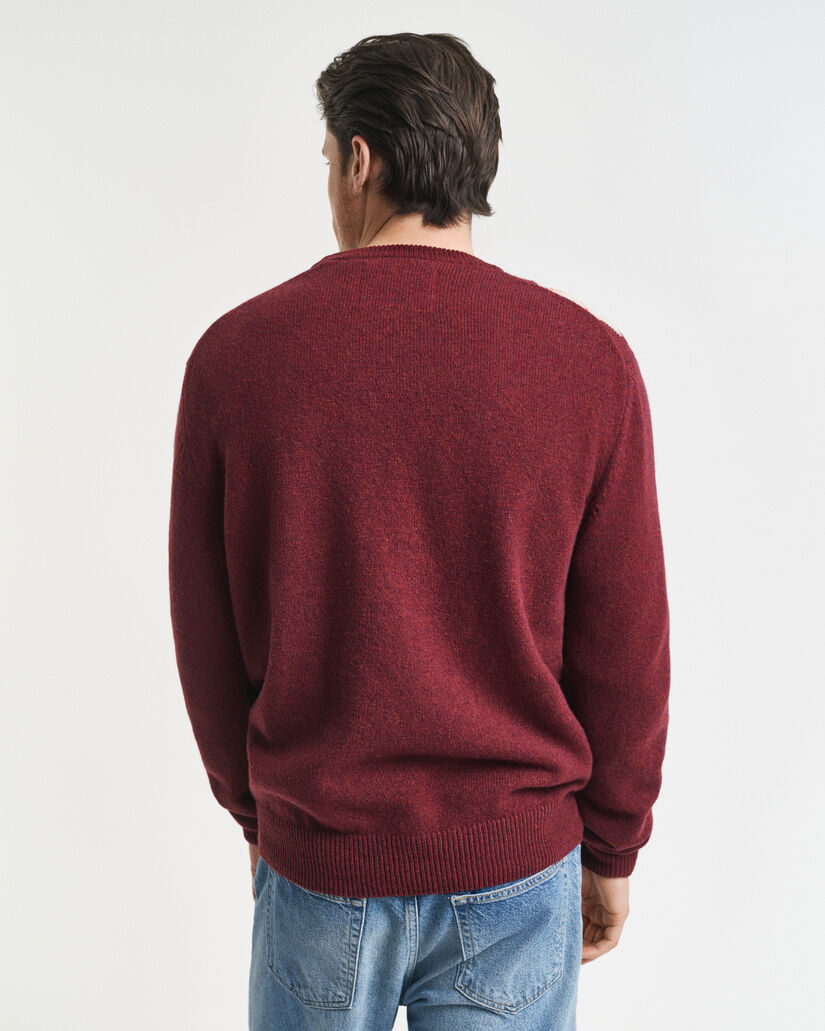 Camisola com decote redondo Argyle