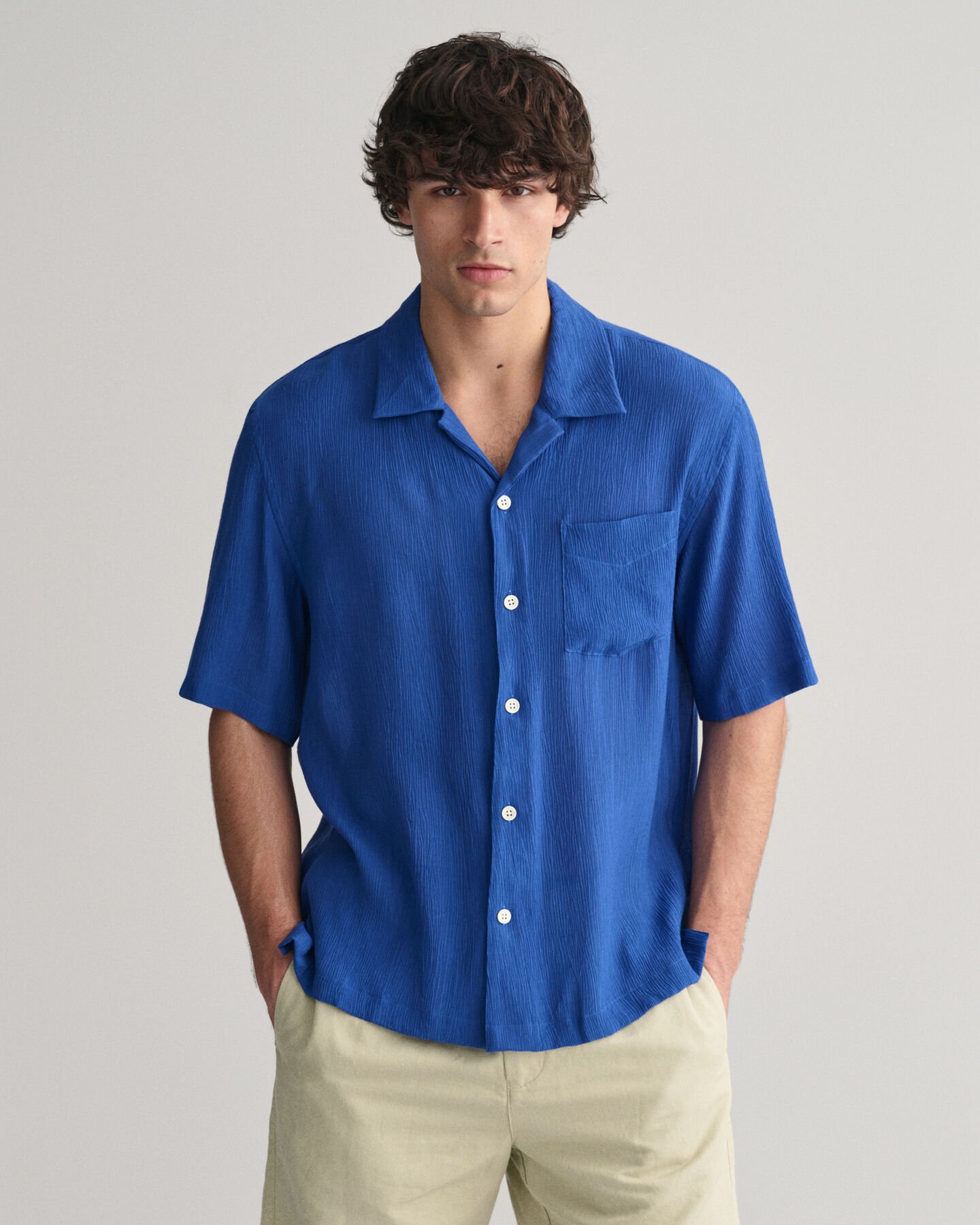 Camisa texturizada relaxed fit