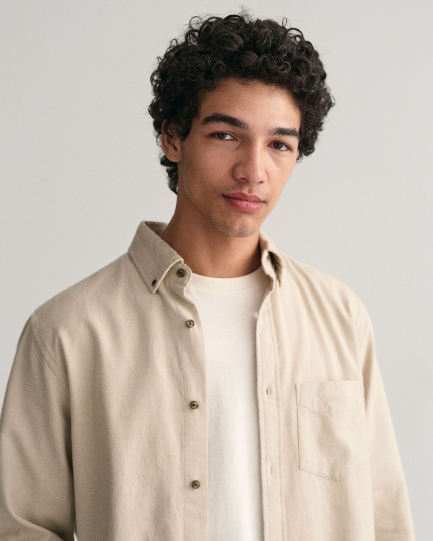 Camisa de flanela com padr&atilde;o espinha de peixe regular fit