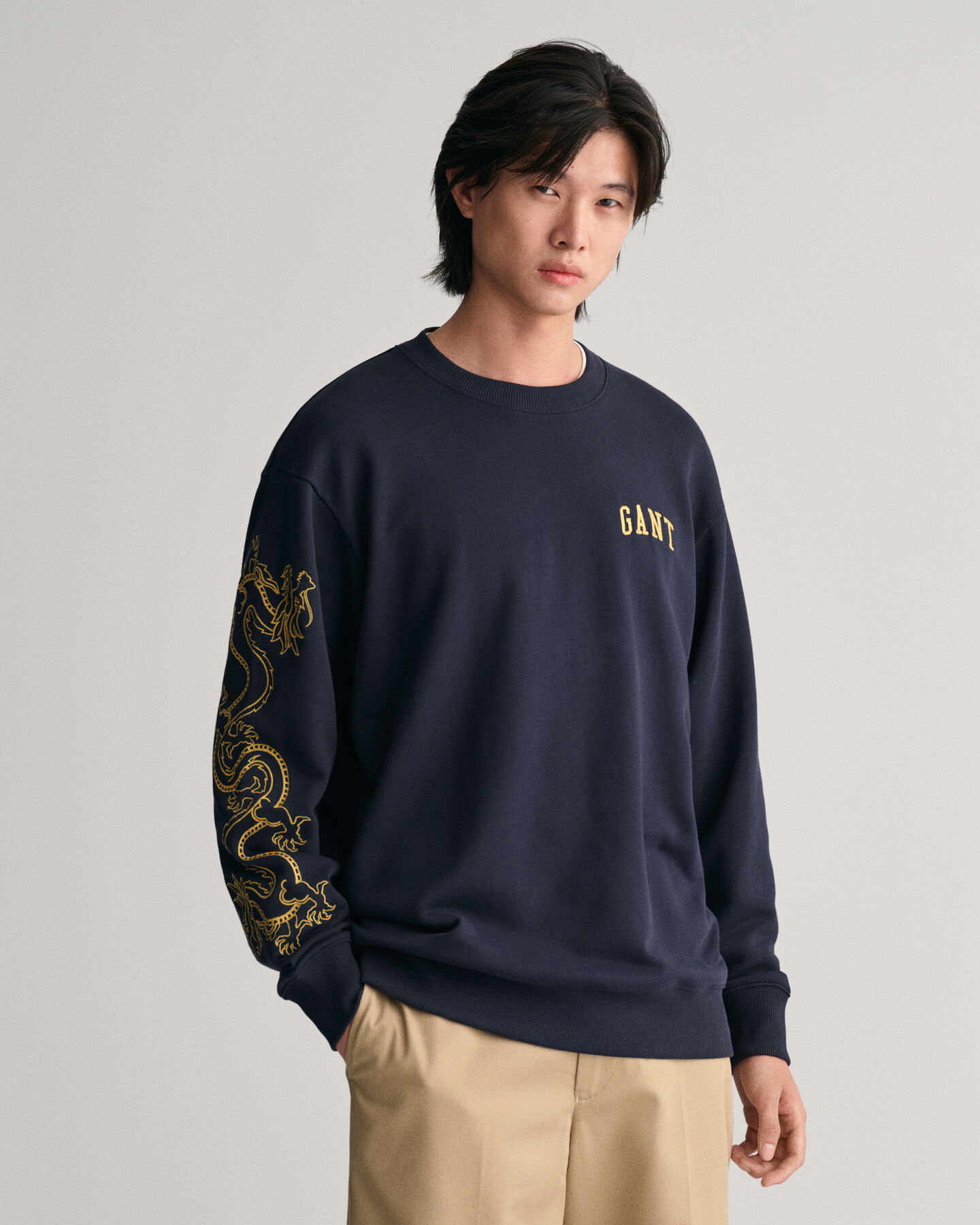 Sweatshirt com decote redondo Dragon Crest