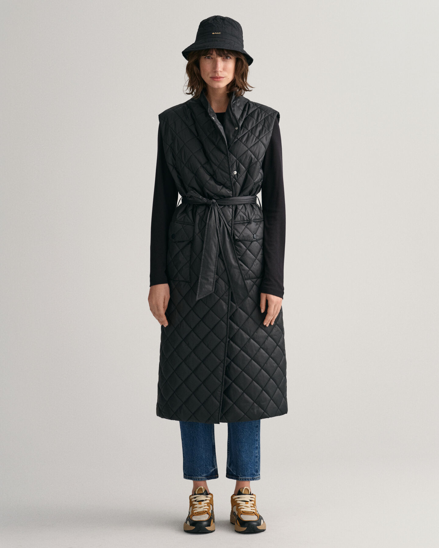 Colete acolchoado comprido