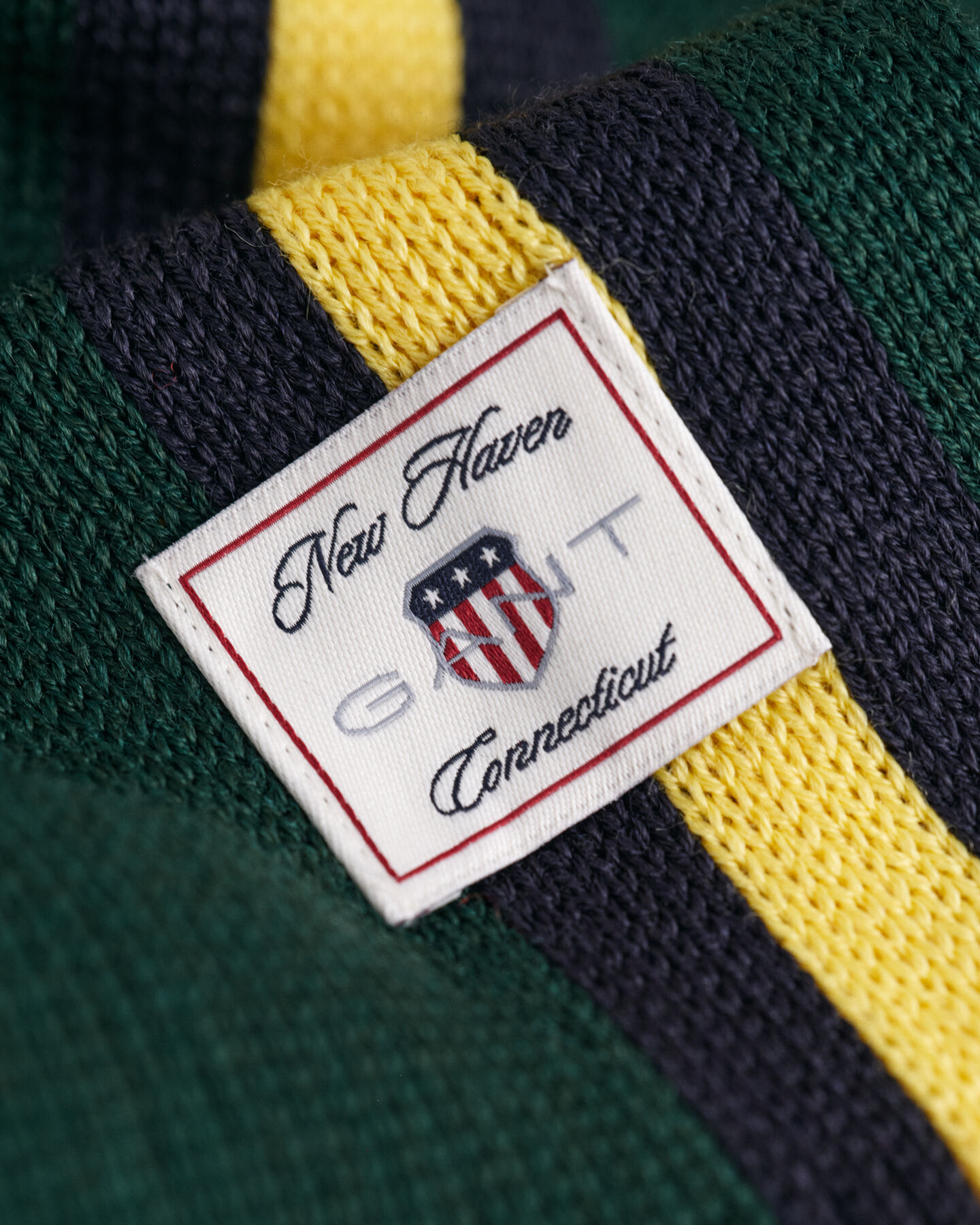 Cachecol em malha de mistura de lã às riscas