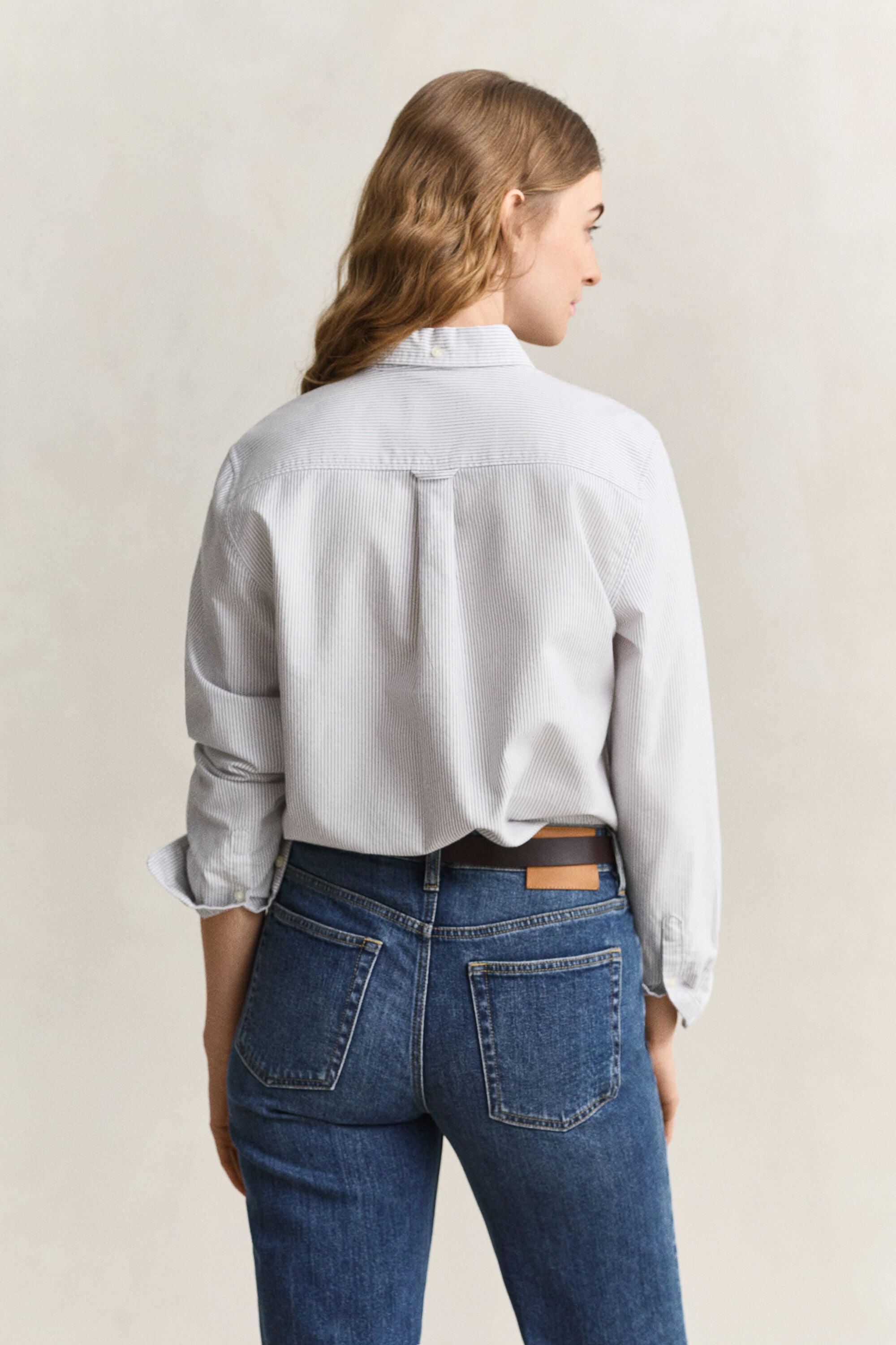 Camisa Oxford às riscas Classic