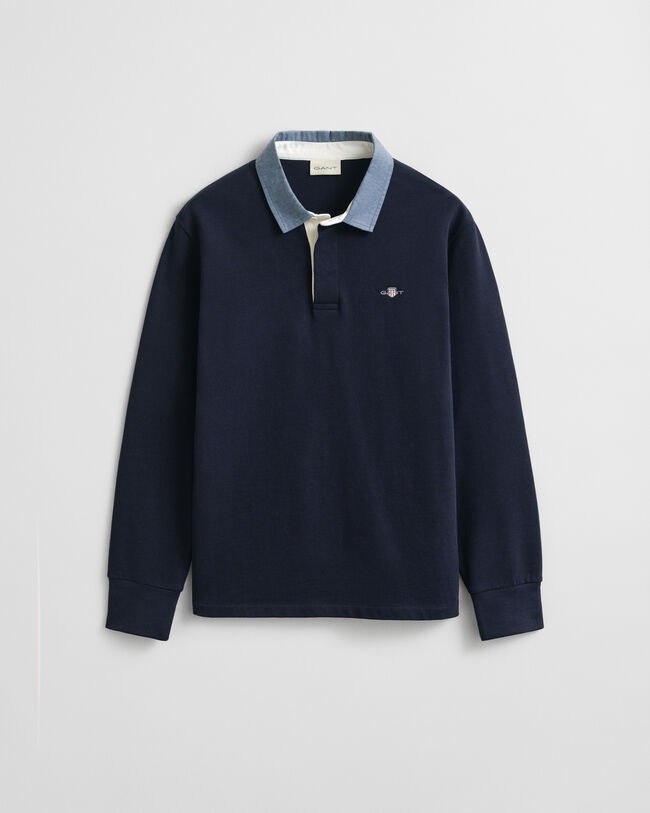 Heavy Rugger com colarinho em chambray