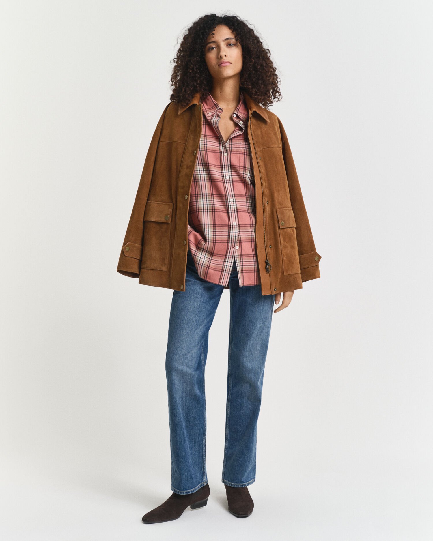 Camisa de flanela com padrão de xadrez relaxed fit