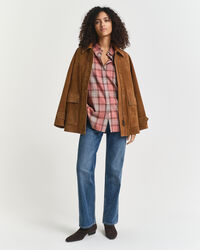 Camisa de flanela com padrão de xadrez relaxed fit