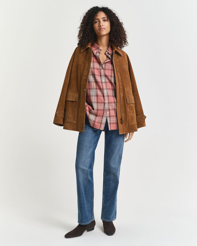 Camisa de flanela com padrão de xadrez relaxed fit