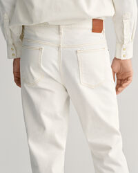 Calças de ganga brancas loose fit