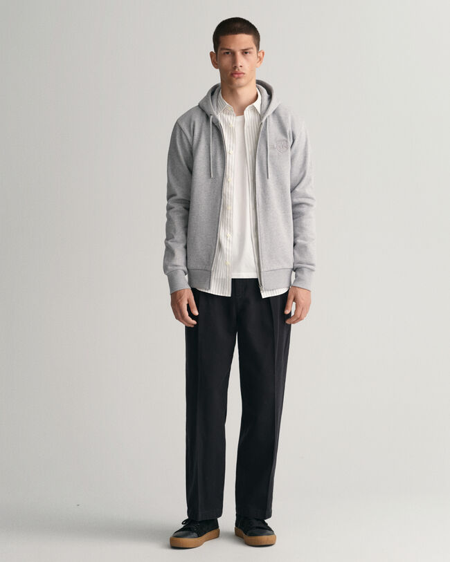 Sweatshirt com capuz e fecho Tonal Shield