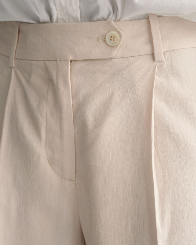 Calções de linho com elastano