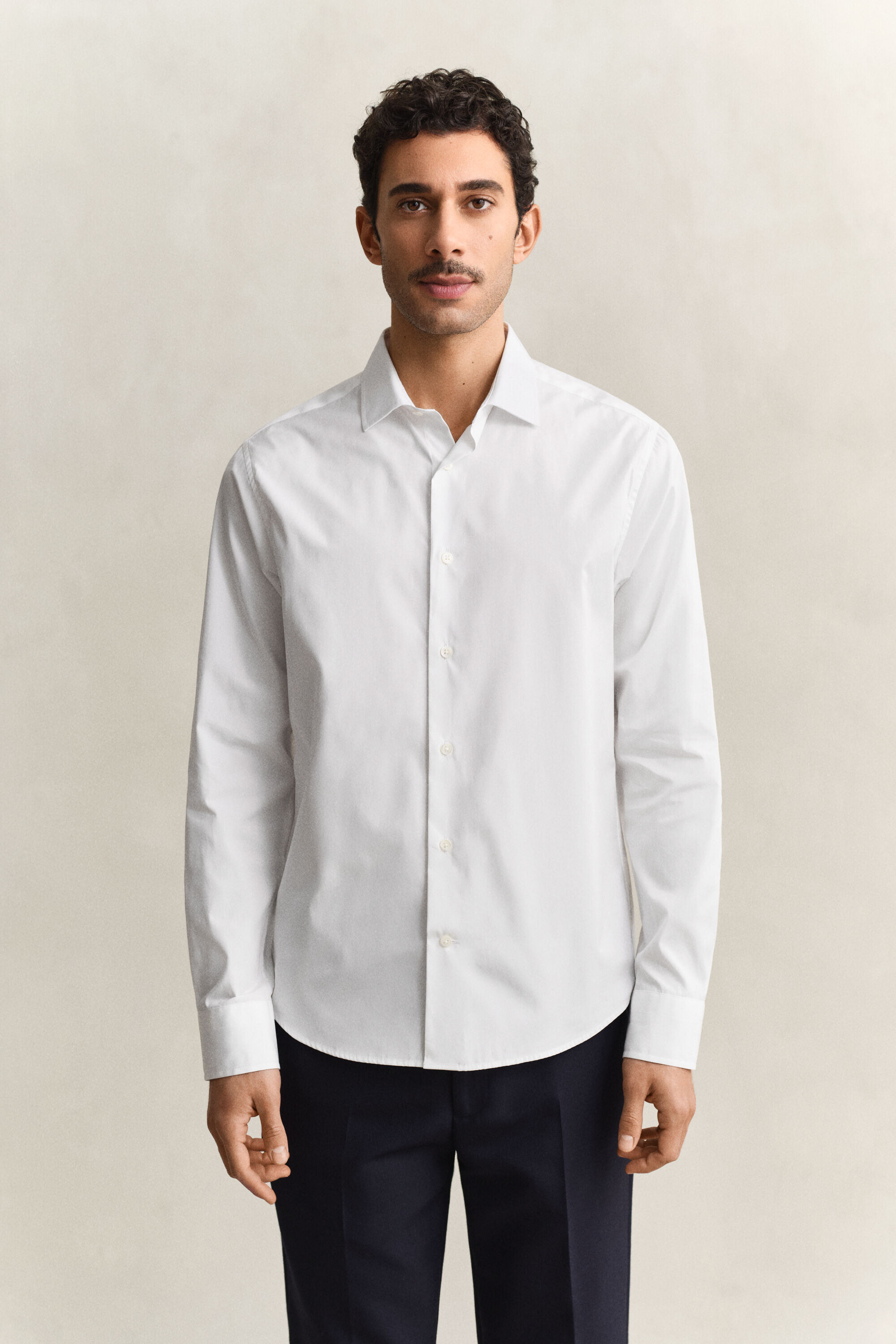 Vestido-camisa em popelina