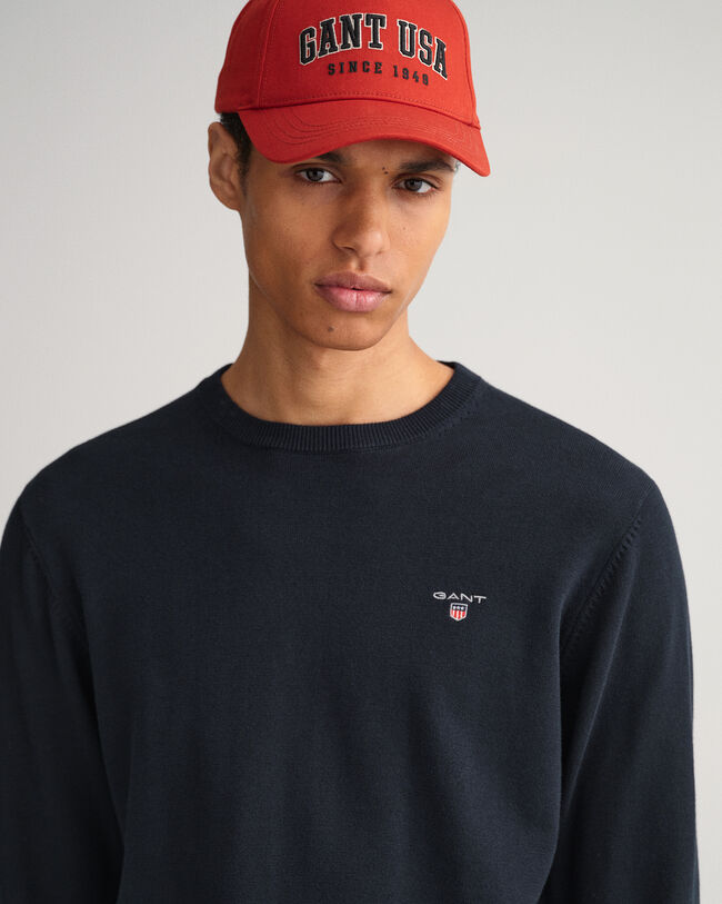 Pulover com decote redondo em algod&atilde;o Classic