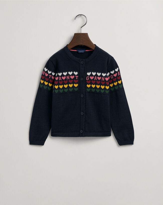 Casaco de malha com cora&ccedil;&otilde;es Girls