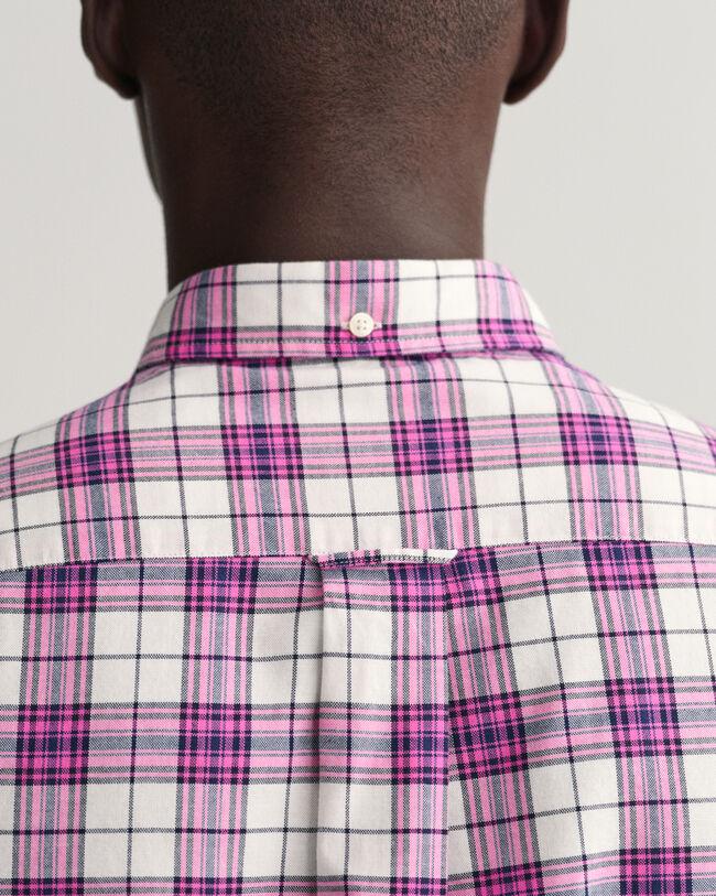 Camisa Oxford axadrezada regular fit