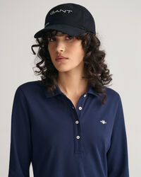 Vestido de manga comprida em algodão piqué Shield