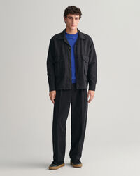 Pulover com decote redondo em algod&atilde;o fino