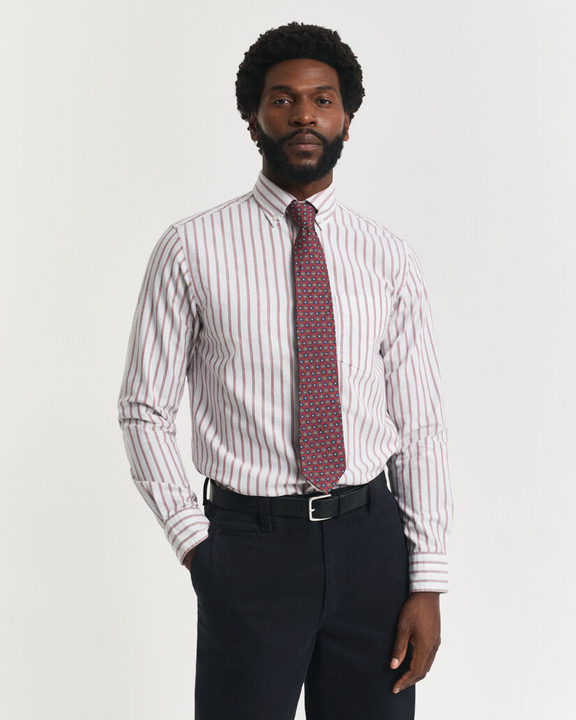 Camisa Oxford Archive às riscas regular fit