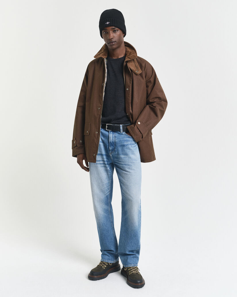 Camisola de malha com decote redondo em l&atilde; de merino extrafina