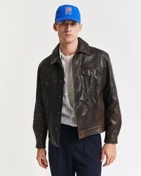 Casaco em pele Trucker