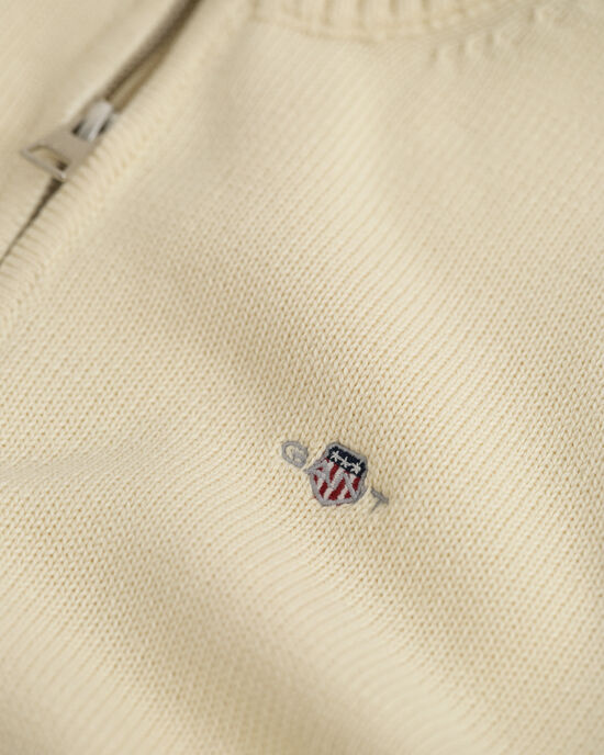 Camisola de malha com meio fecho de correr Casual Cotton Teens