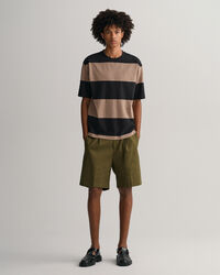 T-shirt &agrave;s riscas em bloco