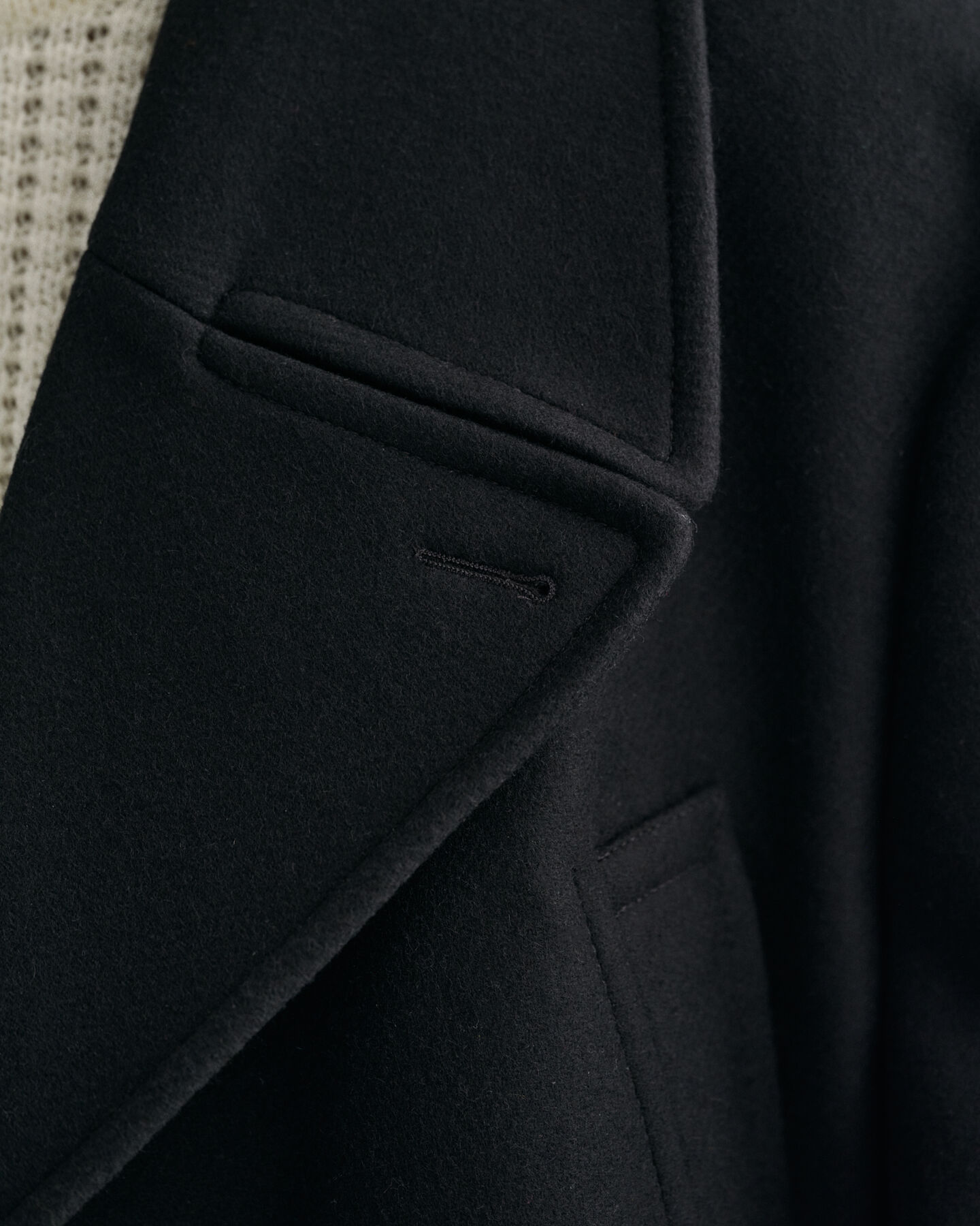 Casaco de marinheiro em lã oversized