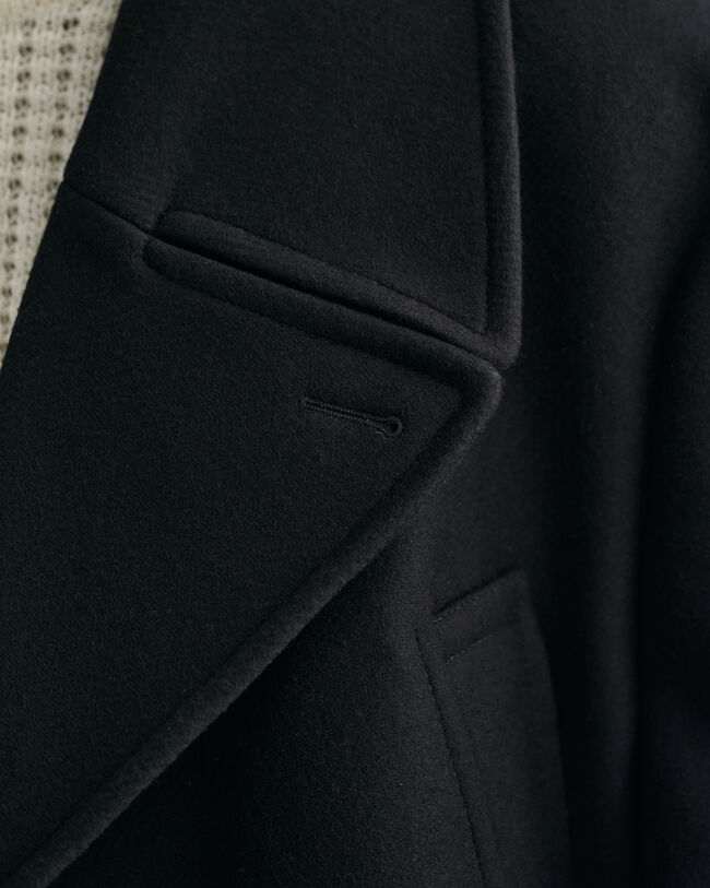 Casaco de marinheiro em lã oversized