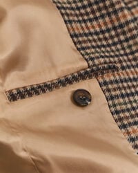 Blazer em lã com padrão Houndstooth regular fit