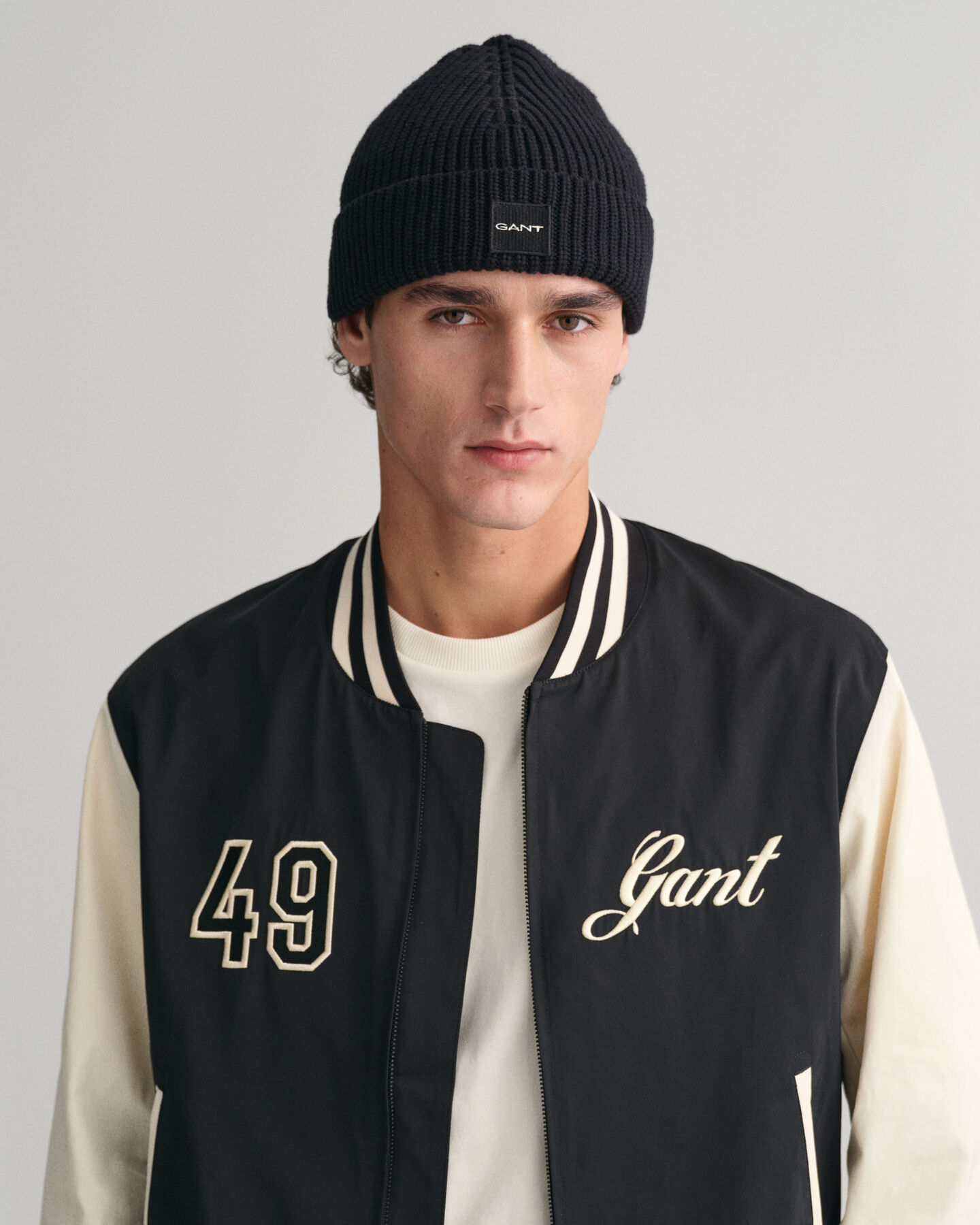 Gorro em malha de algodão canelada