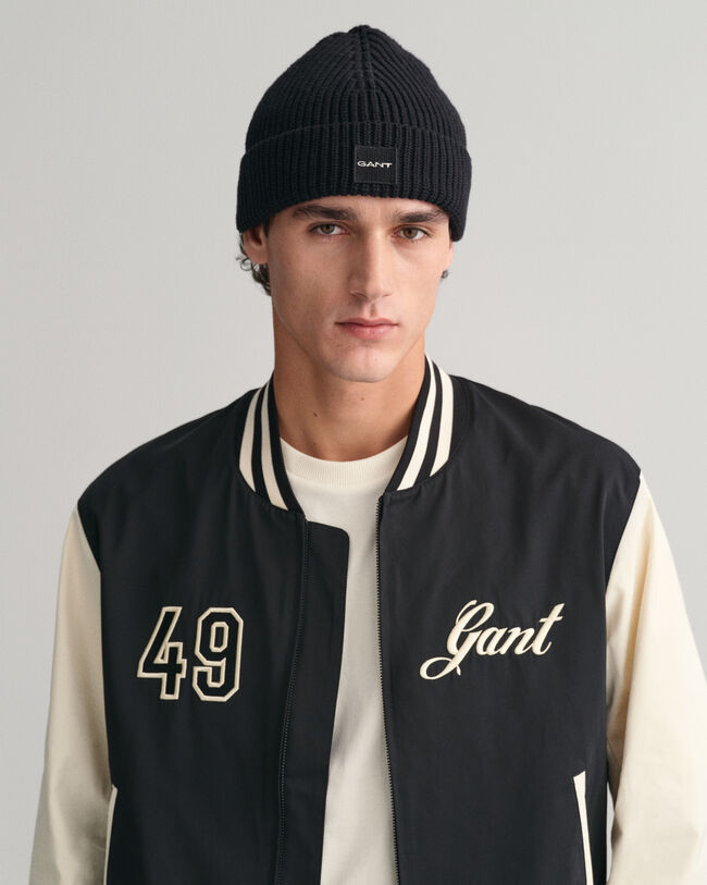 Gorro em malha de algodão canelada