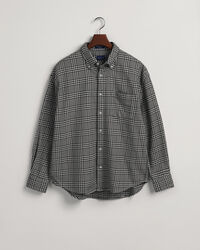 Camisa de algodão com padrão Houndstooth oversized