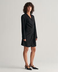 Vestido-camisa de trespasse