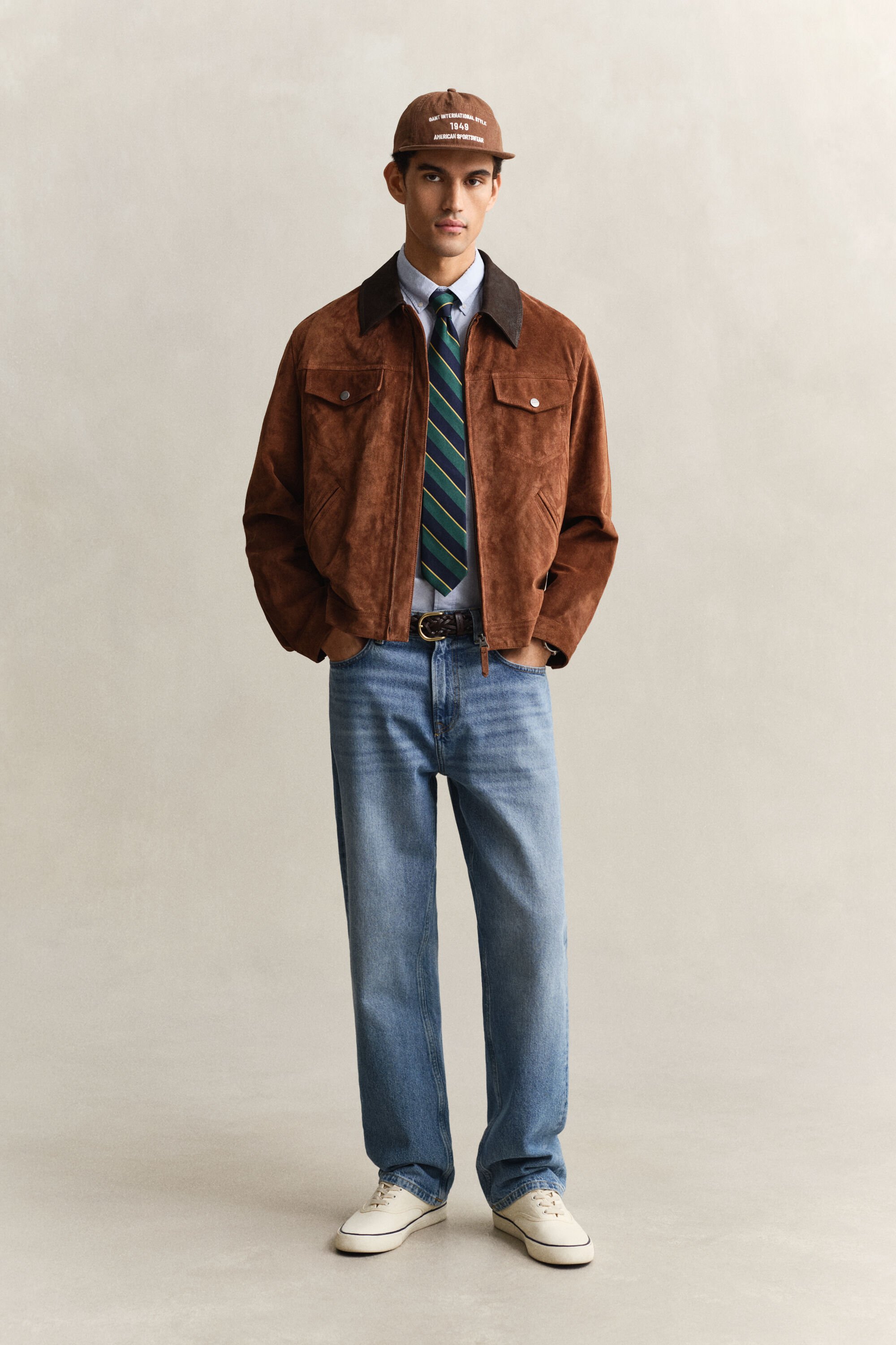 Camisa de manga curta em popelina Classic