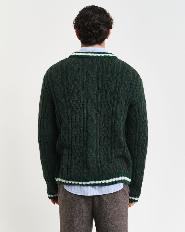 Casaco de malha entran&ccedil;ada Seasonal G