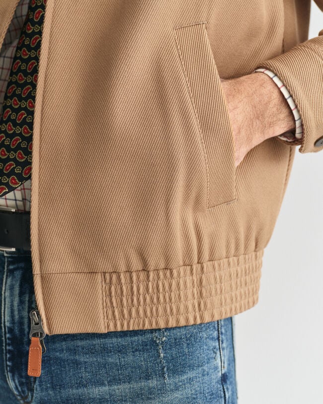 Casaco Harrington em mistura de l&atilde;