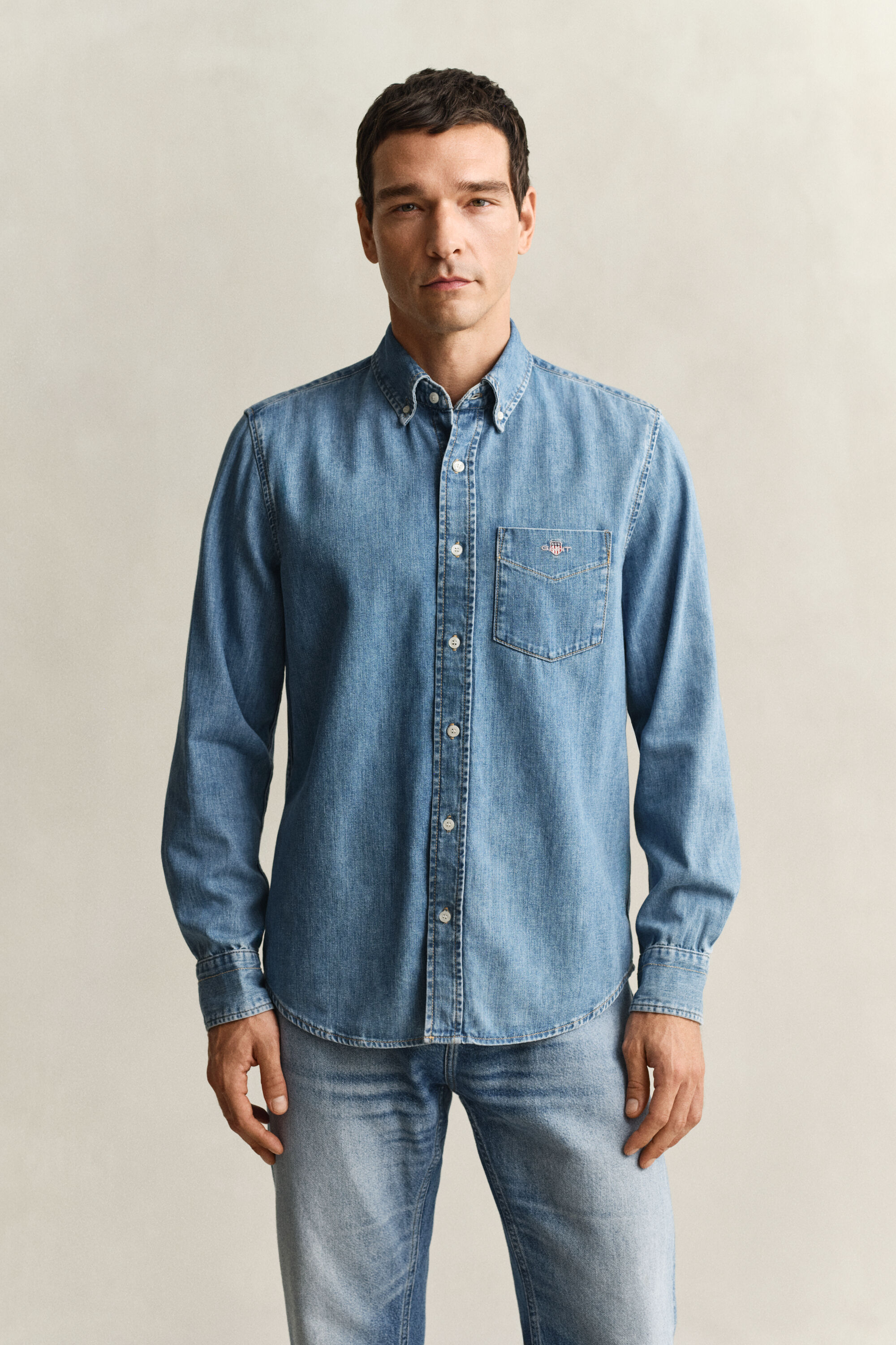 Camisa de ganga regular fit