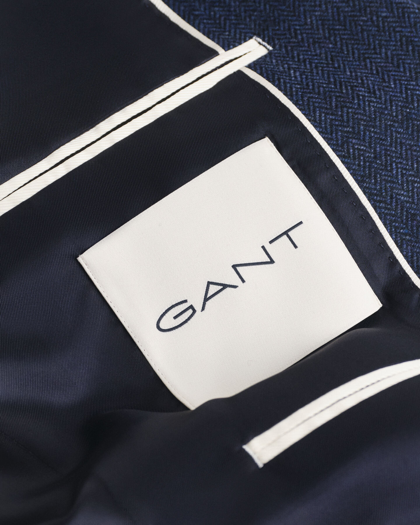 Casaco de fato em flanela com padrão espinha de peixe slim fit