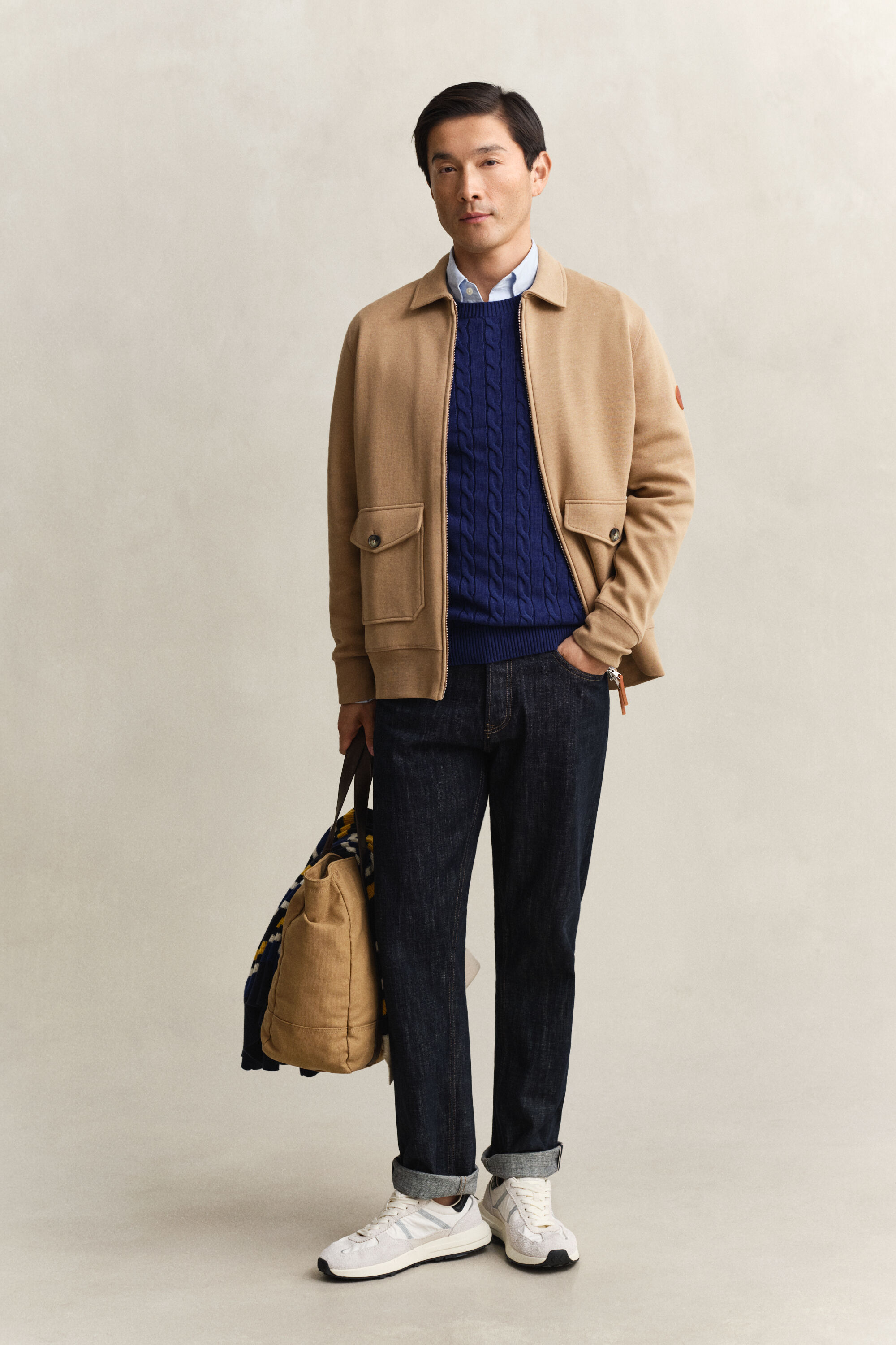 Sweatshirt com fecho de correr Ponte Di Roma