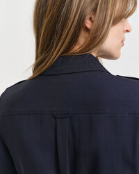 Vestido-camisa com bolsos