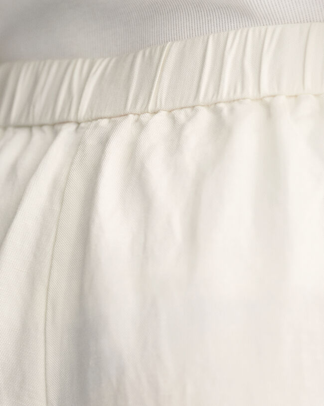 Calças pull-on em mistura de linho relaxed fit