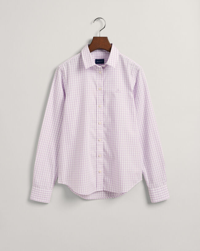 Camisa em popelina gingham regular fit