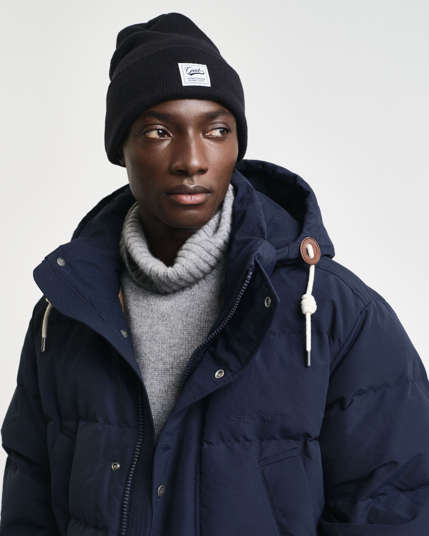 Blusão de penas de comprimento médio grosso